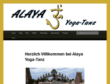 Tablet Screenshot of alaya-yoga-tanz.ch